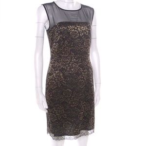 Diane Von Furstenberg Black and Gold Dress